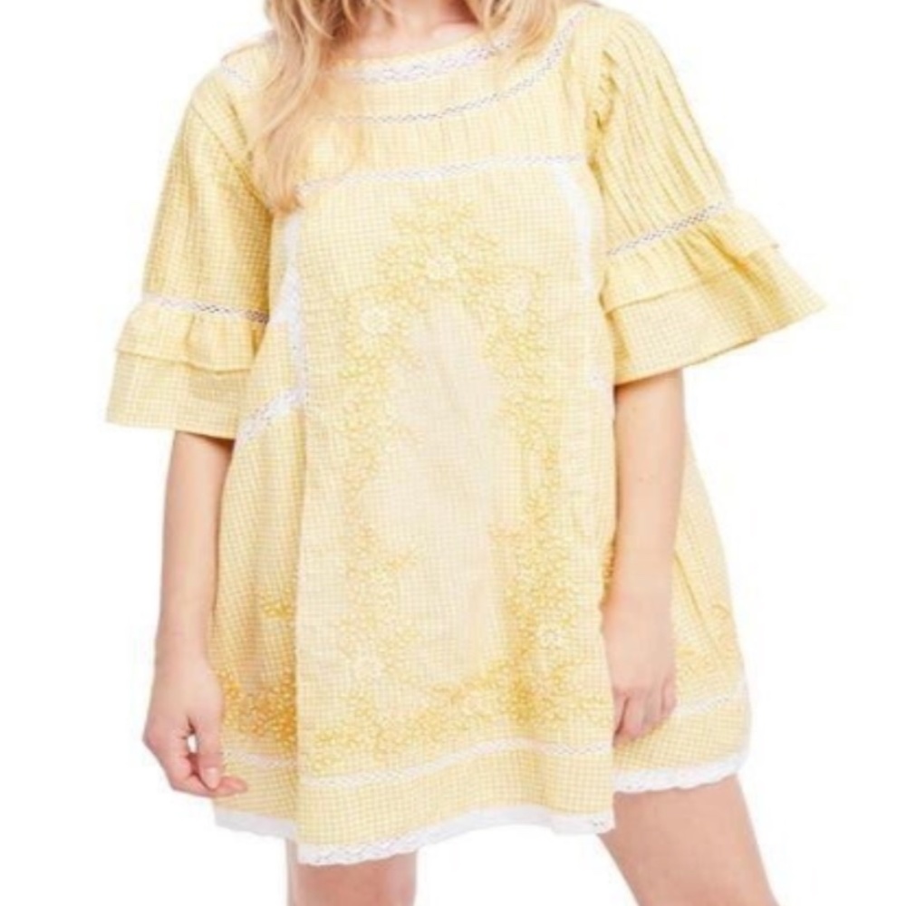 Free People Sunny Day Dress in Yellow